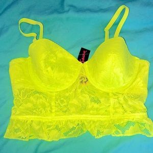 BRAND NEW neon lace top
